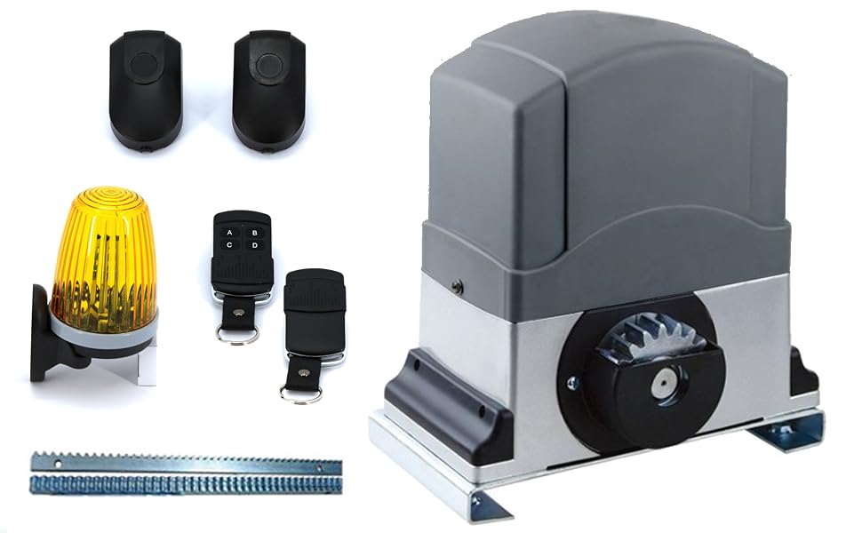 Esempio e rendering con compoennti assemblaggio motore per cancello automatico con carter